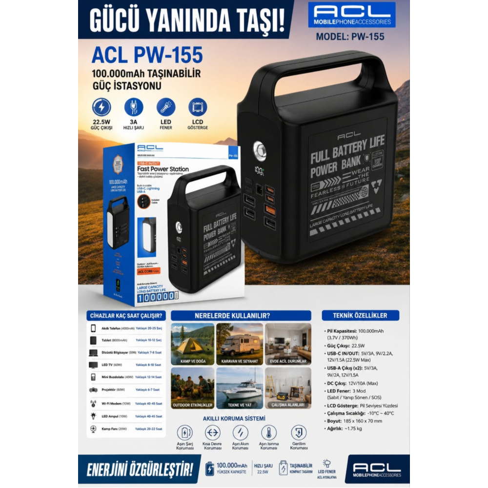 100000 MAH.TAŞINABİLİR GÜÇ KAYNAĞI