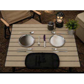 PASLANMAZ ÇELİK KAMP YEMEK SETİ 2 KİŞİLİK